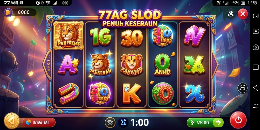 Tampilan menarik dari gameplay Slot di 77AG.