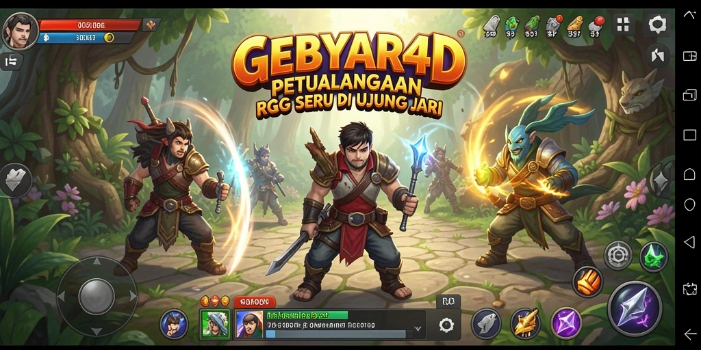 Tampilan gameplay mendebarkan dari GEBYAR4D yang penuh aksi.