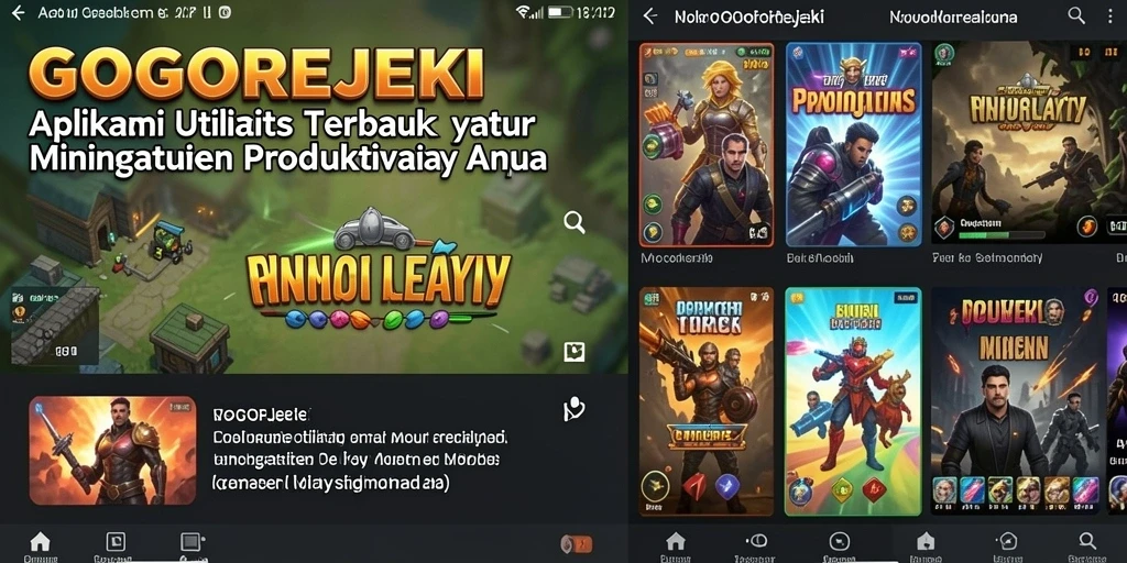 Tampilan antarmuka pengguna GOGOREJEKI yang sederhana dan fungsional.