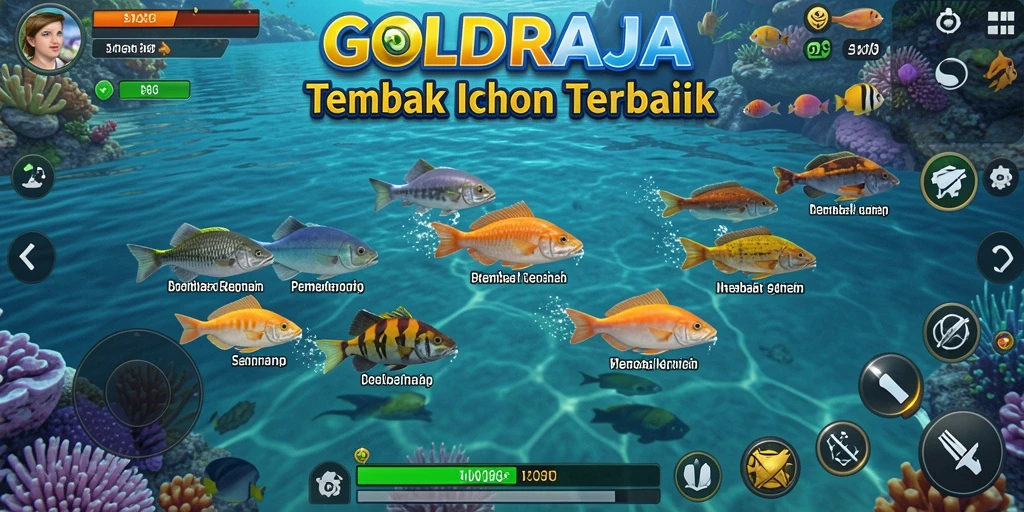 Tangkapan layar gameplay Tembak Ikan yang seru dan berwarna-warni.