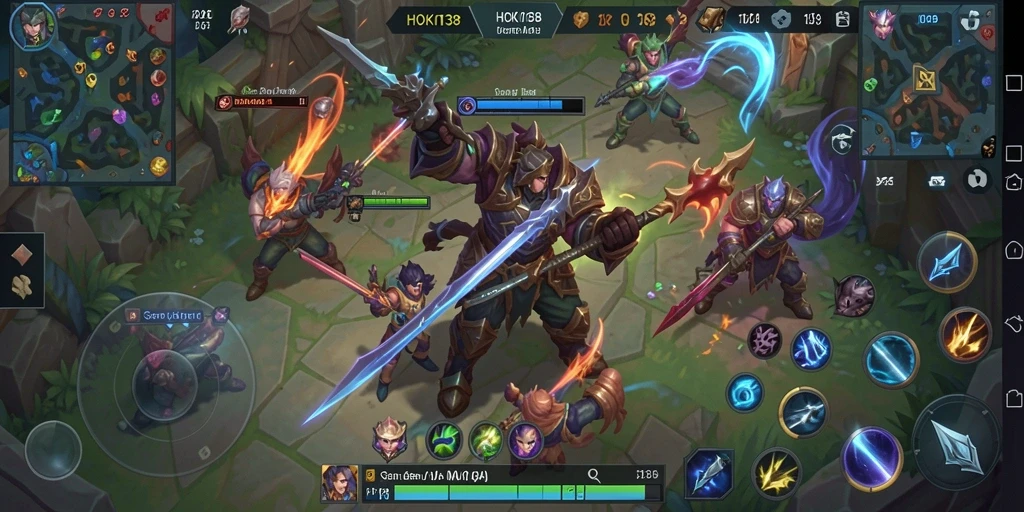 Tangkapan layar HOKI138 menampilkan aksi epic dalam gameplay MOBA.