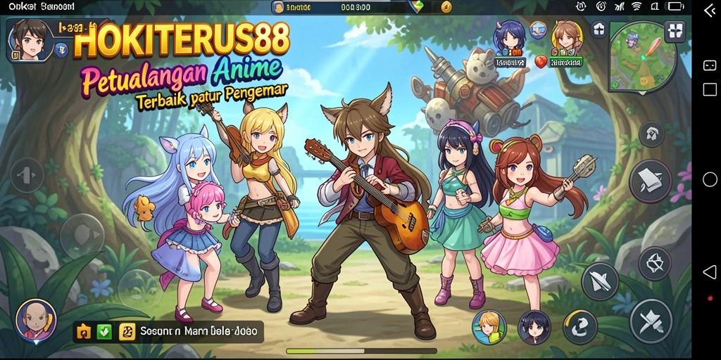 Screenshot HOKITERUS88 menampilkan aksi pertempuran karakter Anime yang menarik.
