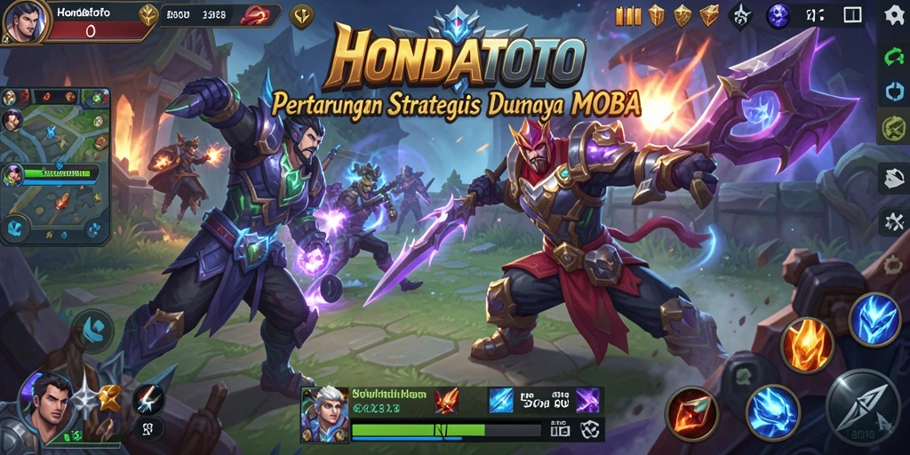Screenshot HONDATOTO menampilkan aksi seru dalam gameplay MOBA.