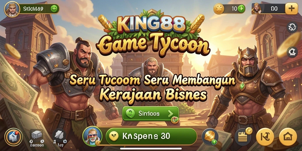 Tampilan gameplay yang menarik dari KING88 dengan elemen Tycoon.