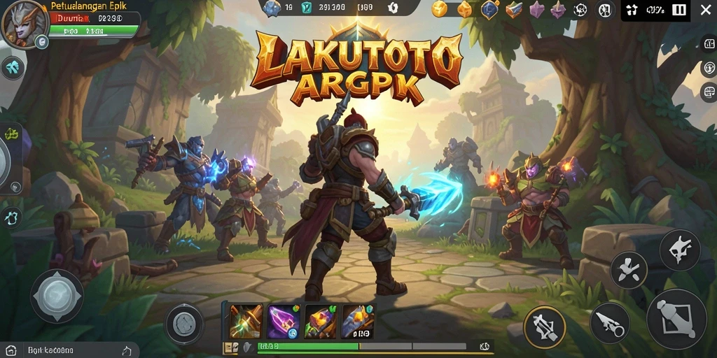 Screenshot gameplay menampilkan pertarungan seru dalam LAKUTOTO.
