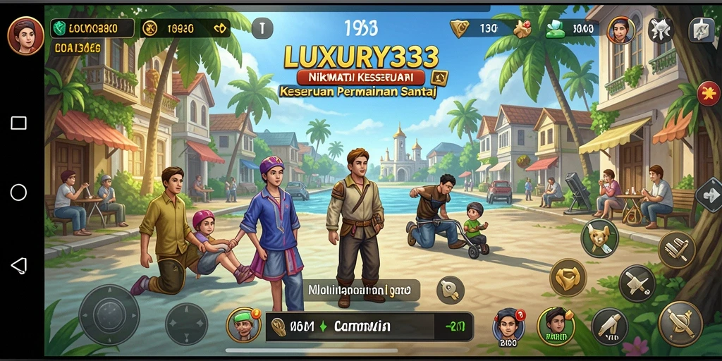 Tampilan gameplay menawan LUXURY333 yang menyenangkan dan penuh warna.