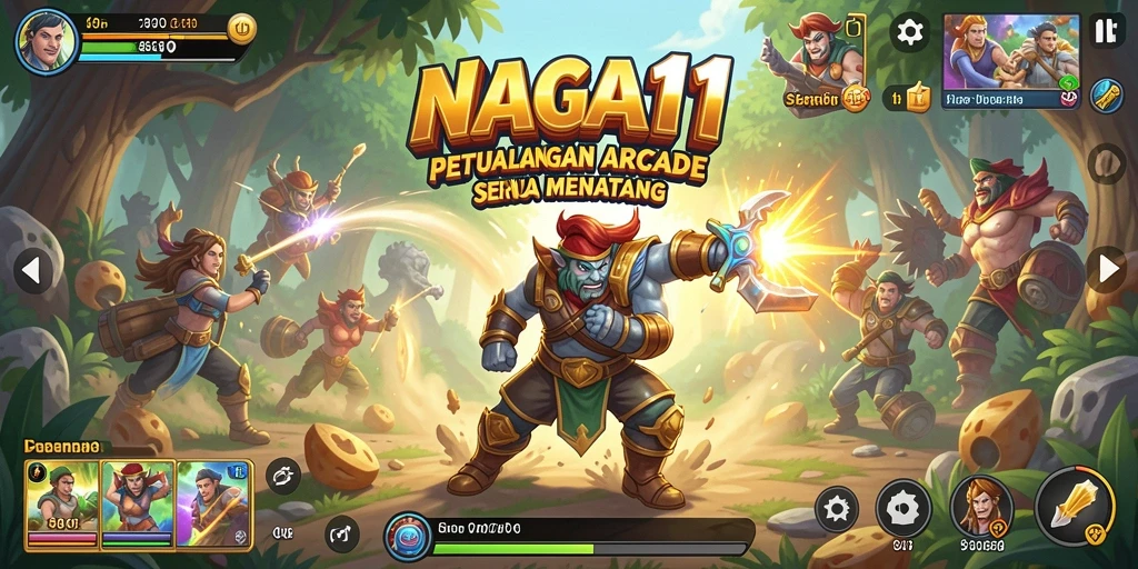 Screenshot gameplay <strong>NAGA11</strong> menunjukkan momen seru dalam bermain Arcade.