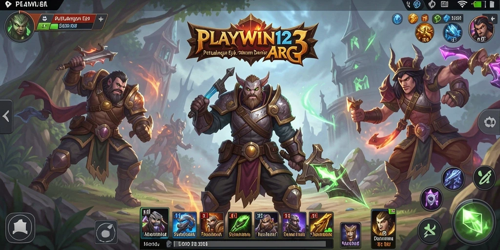 Tangkapan layar gameplay PLAYWIN123 menampilkan aksi pertarungan yang mengagumkan.