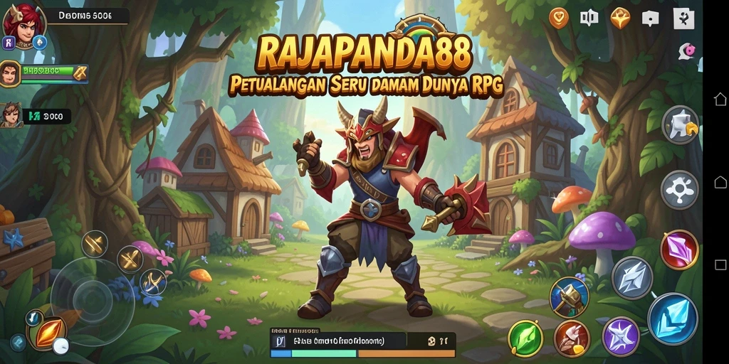 Tangkapan layar gameplay RAJAPANDA88 menampilkan aksi seru dalam petualangan RPG.