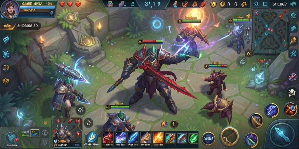 Screenshot gameplay SHE888 dengan aksi seru di medan perang.