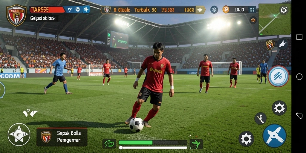TAR555 menampilkan aksi seru dalam permainan sepak bola.