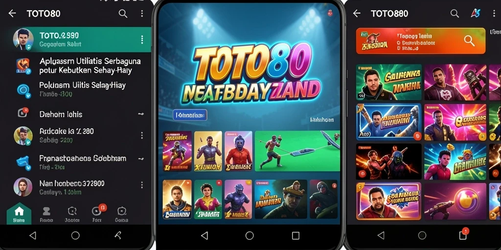 Screenshot utama TOTO80 menampilkan antarmuka aplikasi yang sederhana dan fungsional.